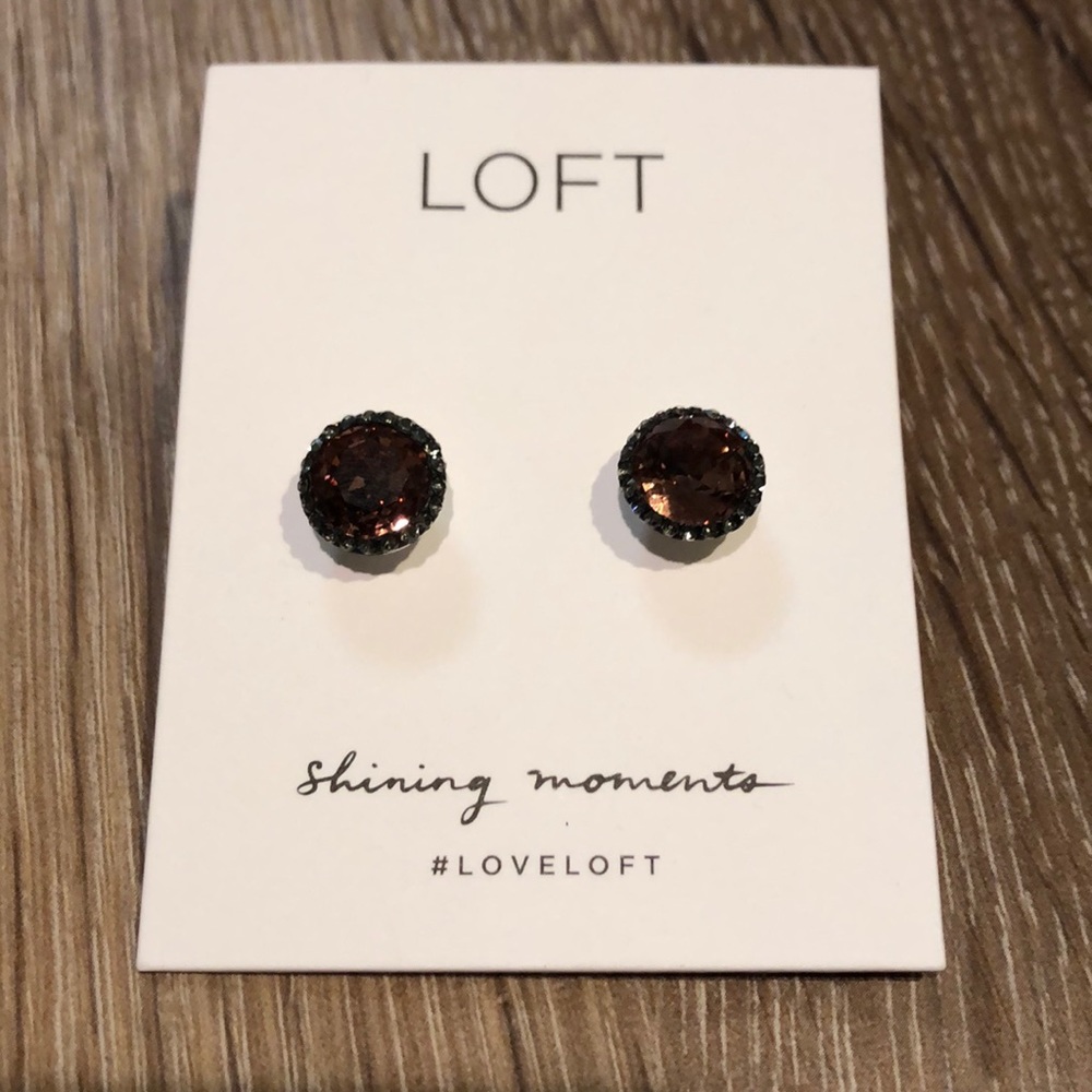 Plum Stud Earrings